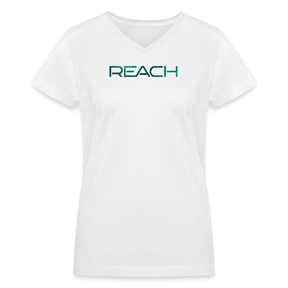 REACH Women's V-Neck Tee - white