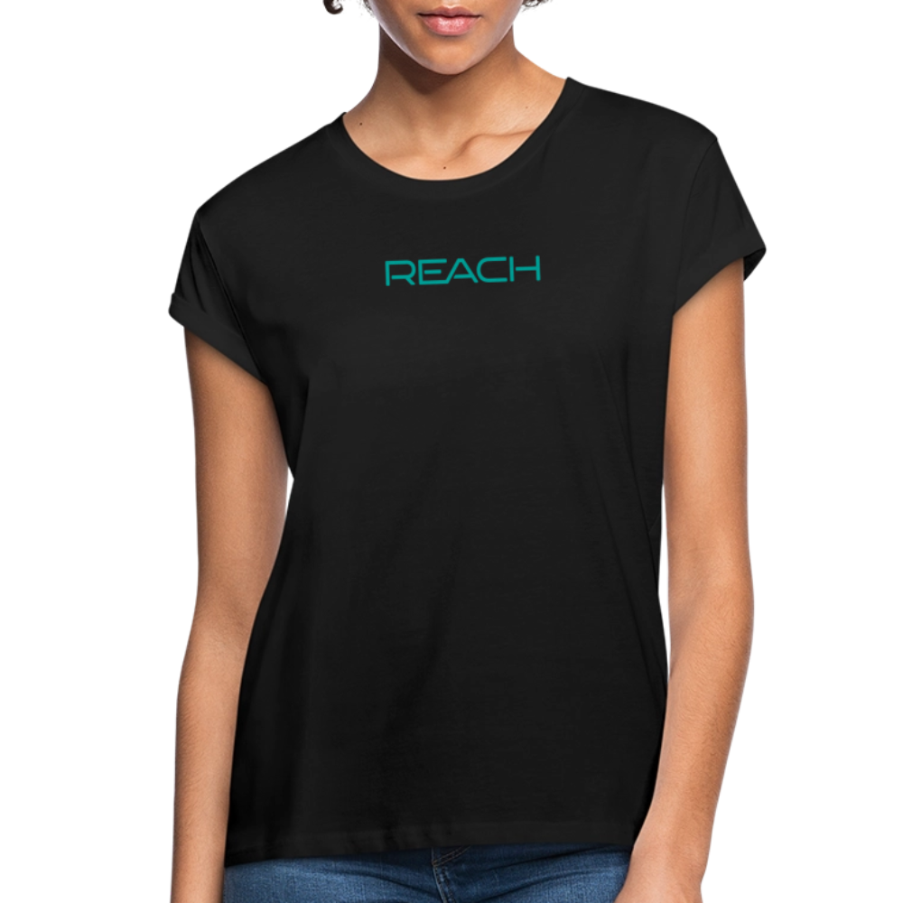 REACH Women's Rolled Cuffs Sleeve Tee - black
