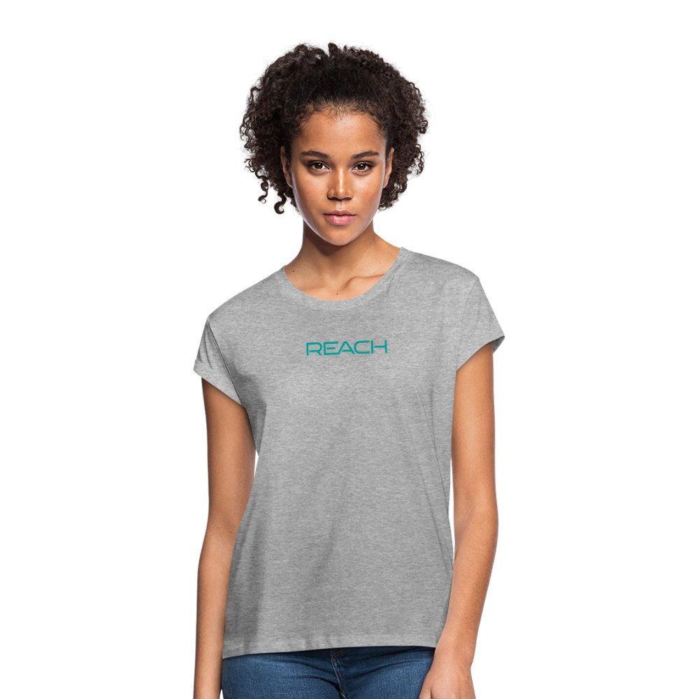 REACH Women's Rolled Cuffs Sleeve Tee - heather gray