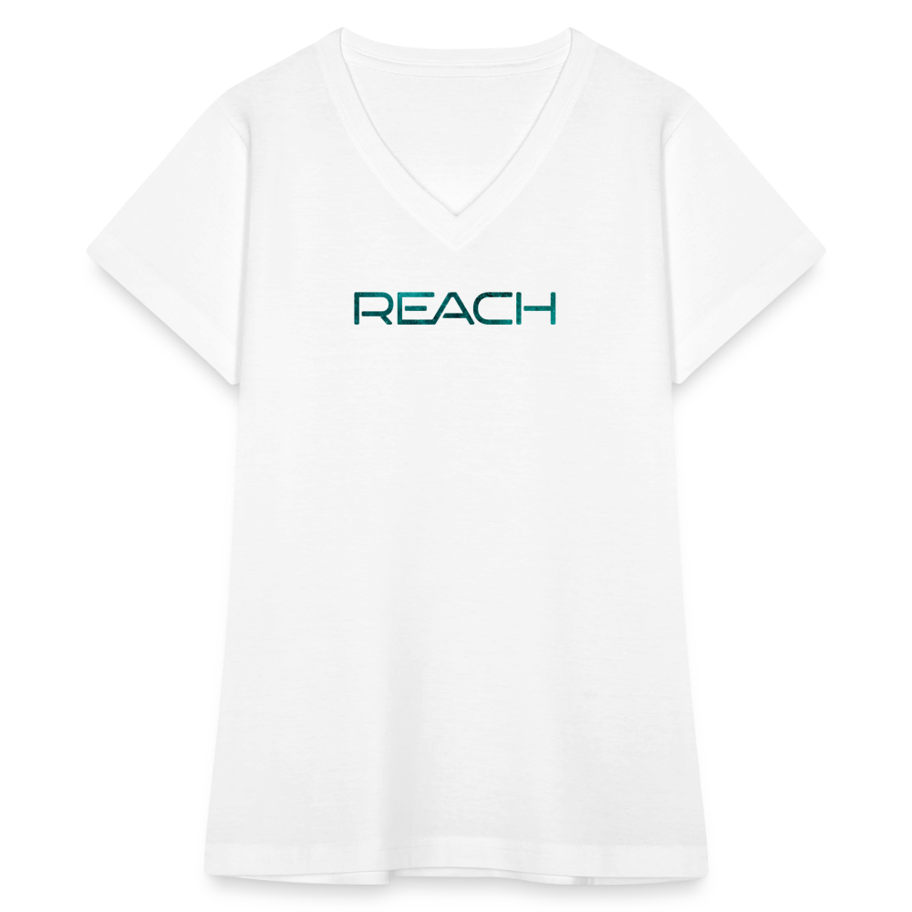 REACH Women's V-Neck Tee - white