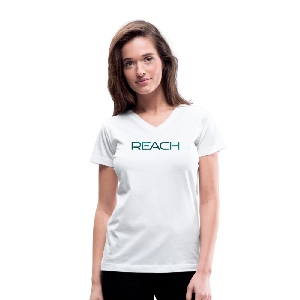 REACH Women's V-Neck Tee - white