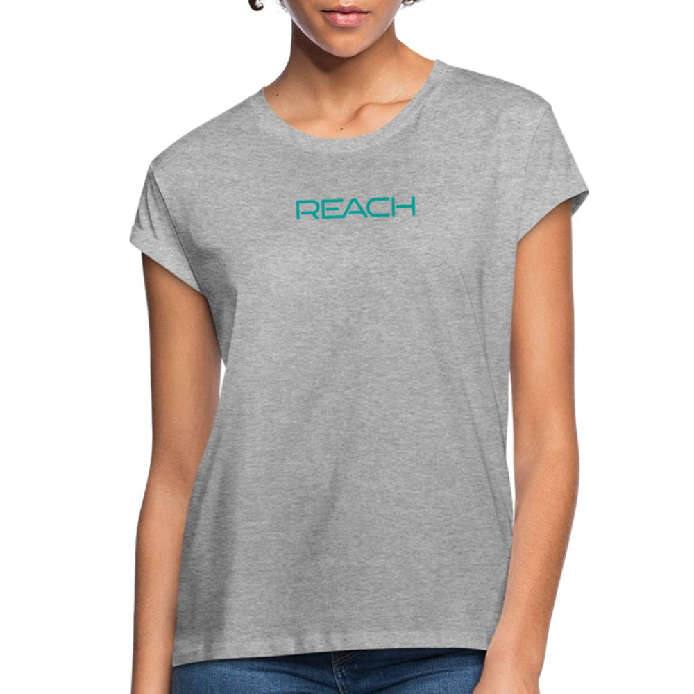 REACH Women's Rolled Cuffs Sleeve Tee - heather gray