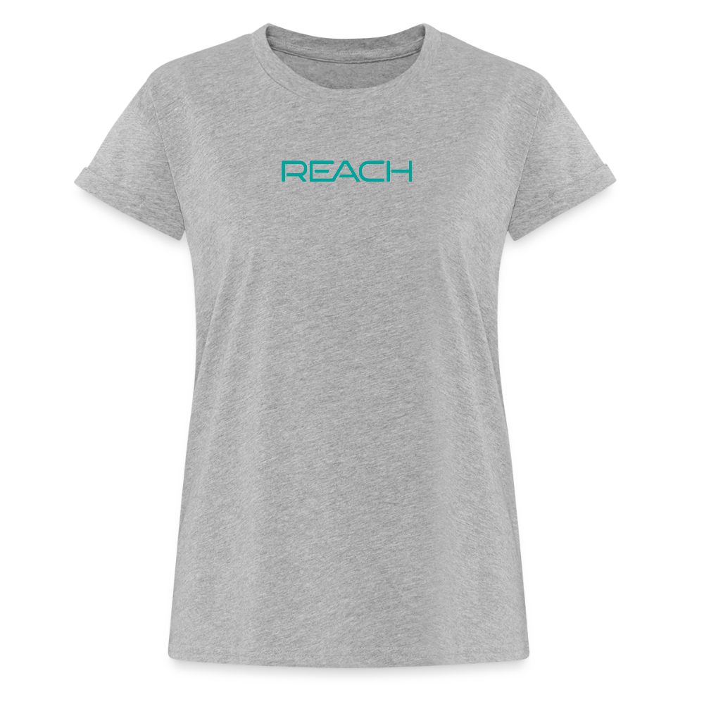 REACH Women's Rolled Cuffs Sleeve Tee - heather gray