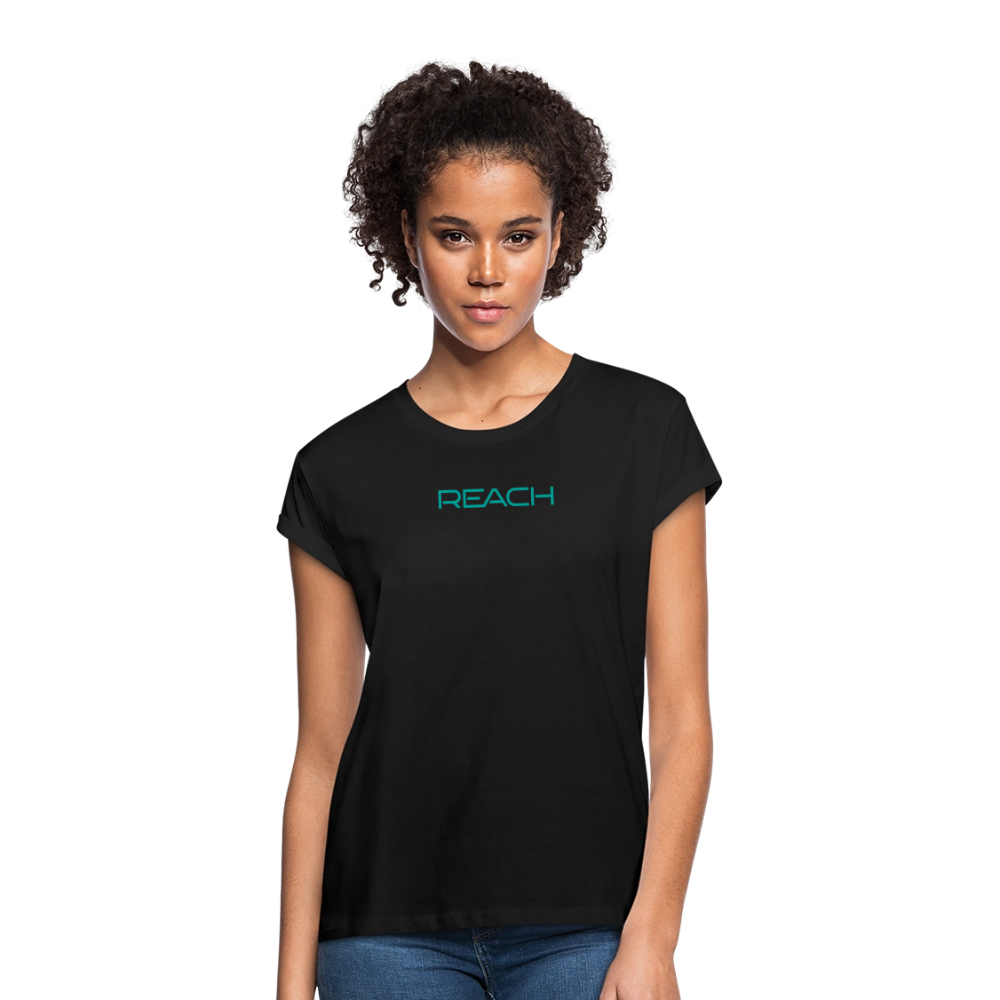 REACH Women's Rolled Cuffs Sleeve Tee - black