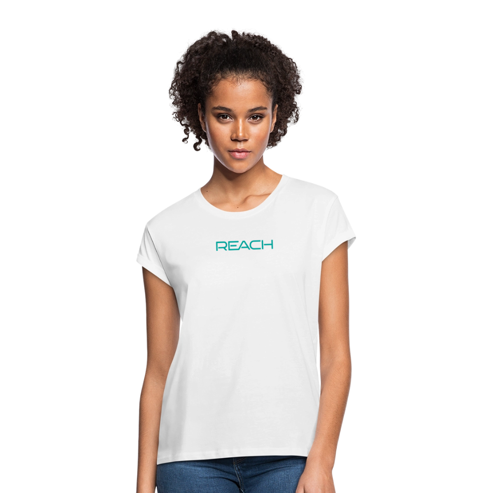 REACH Women's Rolled Cuffs Sleeve Tee - white