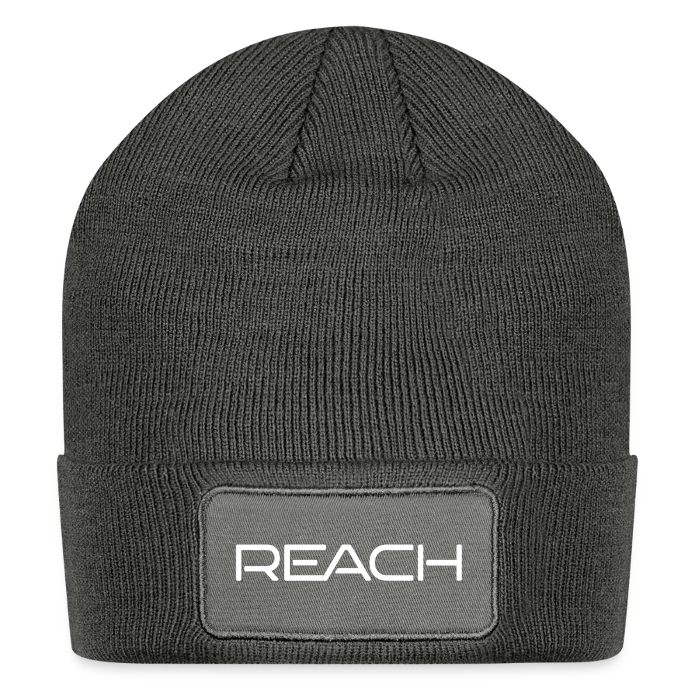REACH Patch Beanie - charcoal grey