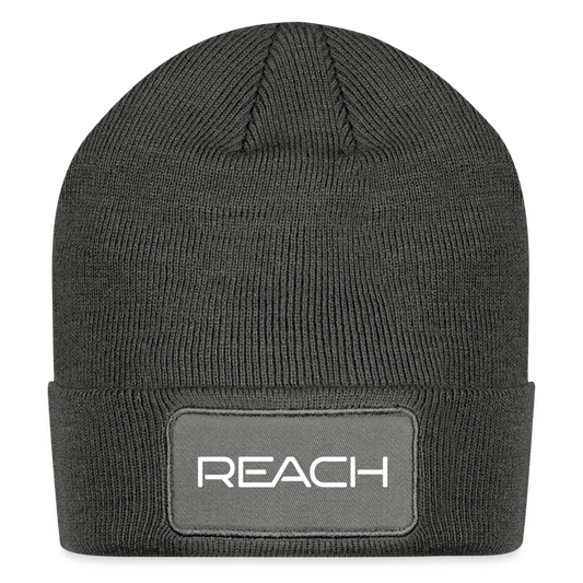 REACH Patch Beanie - charcoal grey