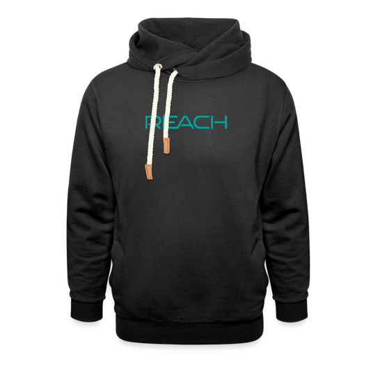 REACH Unisex Shawl Collar Hoodie - black