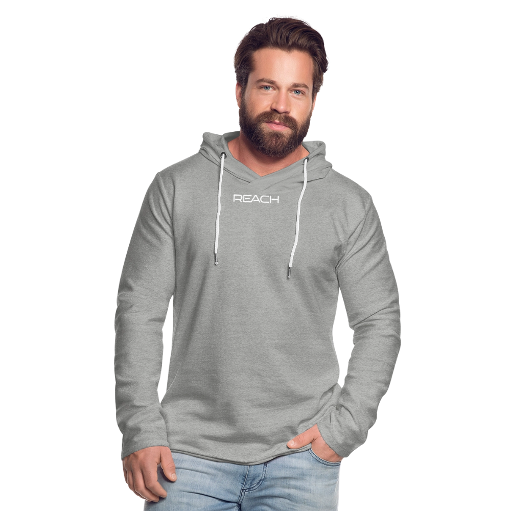 REACH Unisex Lightweight Terry Hoodie - heather gray