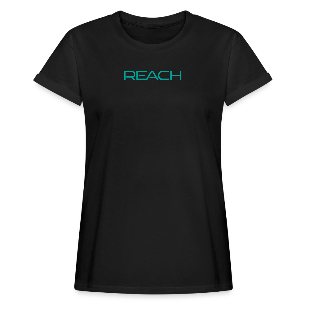 REACH Women's Rolled Cuffs Sleeve Tee - black