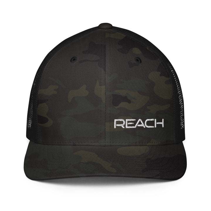 REACH Camo/Black - Closed-Back Trucker Cap